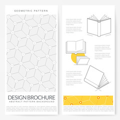Wall Mural - business brochure flyer design layout template: graphic design brochure with geometric pattern backg