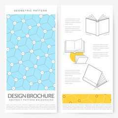 Wall Mural - business brochure flyer design layout template: graphic design brochure with geometric pattern backg