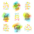 © sergo77 - Set of summer holidays and tropical vacation handwritten calligraphy greetings. Vector illustration.