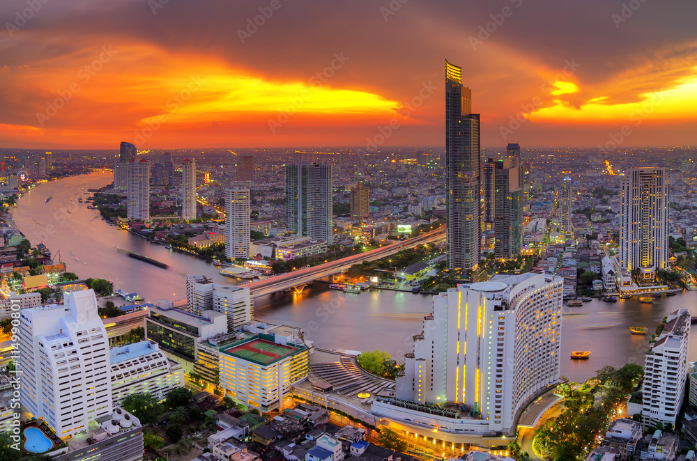 Chao Phraya River Landscape Stock Photo | Adobe Stock