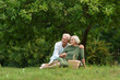 © aletia2011 - Amusing old couple  in summer park