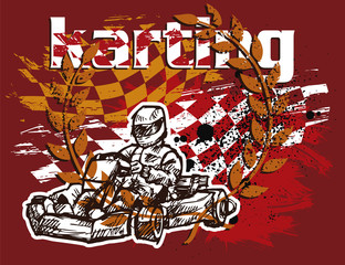 Wall Mural - karting race