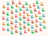 Fototapeta Dziecięca - Colors Rabbits pattern, vector illustration
