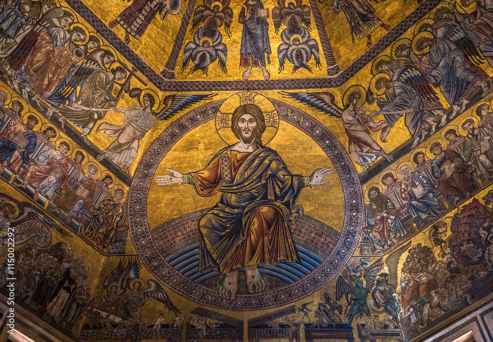 Magnificent Mosaic Ceiling Of The Baptistry Of San Giovanni
