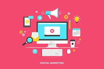 Illustration digital marketing