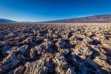 Salt Has Created Complex Structures. The Floor Of Death Valley Is Covered By A Huge Salt Pan. Devil's Golf Course, Furnace Creek Area, Death Valley National Park