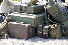 Vintage Military Suitcase, Army Box Of Ammunition 