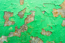 Green Flaking Paint Rust Background