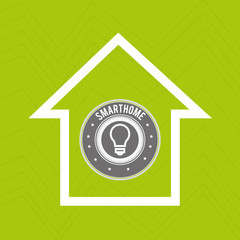 smart home with bulb light  isolated icon design, vector illustration  graphic 