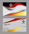 red business card template
