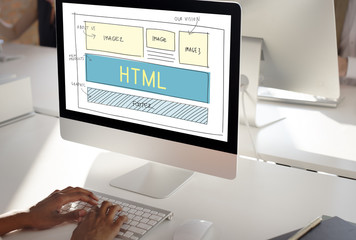 Wall Mural - design html web design template concept