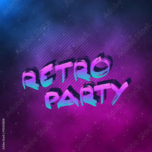 Illustration Of 1980 Retro Party Neon Poster Retro Disco 80s Background Made In Tron Style With Triangles Flares Partickles Buy This Stock Vector And Explore Similar Vectors At Adobe Stock Adobe Stock