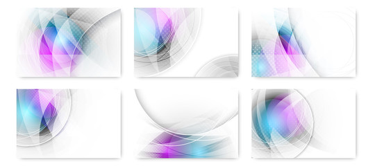 Wall Mural - set of abstract business futuristic innovation background.