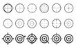 Target set icons sight sniper symbol isolated on a white background, crosshair and aim vector illustration stylish for web design EPS10
