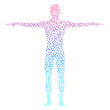 © ABCDESIGN - Human. Structure molecule of man. Medicine, science and technology. Scientific Vector for your design