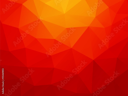 Obraz Dibond low poly pomarańczowy czerwony tło