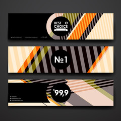 Poster - Set of modern design banner template in abstract style