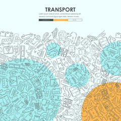 Canvas Print - transport Doodle Website Template Design