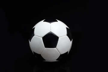 soccer ball on a black background