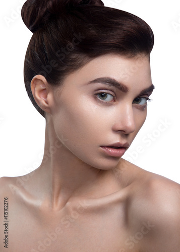 Beauty Portrait Of A Very Beutiful Brown Hair European Young