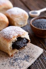 Wall Mural - Baked yeast dumpling with poppy seed filling