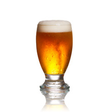 Glass Of Beer Isolated On White Background