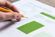 © fotofabrika - Business graph and ballpoint pen. Close-up.