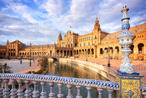 Fotografie, Obraz Plaza de Espana (Spain square) in Seville, Andalusia