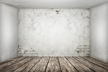 Wall Mural - old empty room for your content