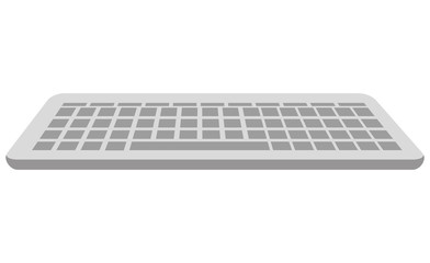 Computer keyboard isolated icon, vector illustration flat design.