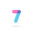 Number 7 logo icon design template elements