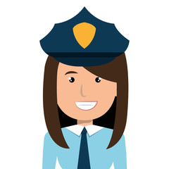 Wall Mural - Police officer cartoon graphic design, vector illustration isolated icon.