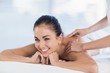 © WavebreakMediaMicro - Relaxed happy woman receiving massage