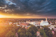 © A. Aleksandravicius - Aerial image of Kaunas city, Lithuania. Summer sunset scene