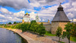 Pskov Kremlin on Velikaya River, Pskov, Russia