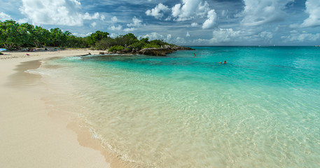 Wall Mural - Saint Martin beach, Caribbean sea