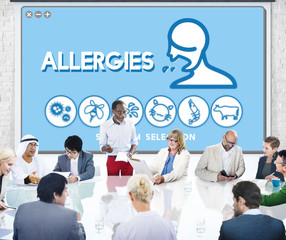 Wall Mural - Allergy Hypersensitive Sensitivity Healthcare Infection Concept