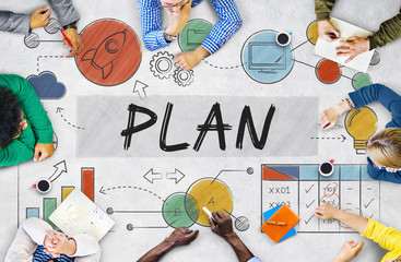 Wall Mural - plan planning business sttrategy data analysis concept