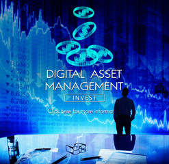 Canvas Print - Digital Asset Management Data Information Concept