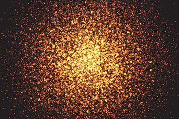 Wall Mural - abstract bright golden shimmer glowing square particles vector background. scatter shine tinsel ligh