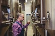 © WavebreakMediaMicro - Manufacturer looking at beer glass in brewery