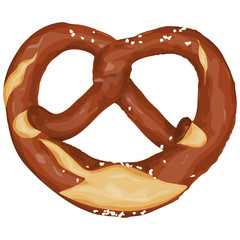 Wall Mural - brown bavarian pretzel