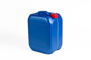 Blue plastic jerrycan