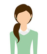 © Gstudio - businesswoman standing isolated icon design