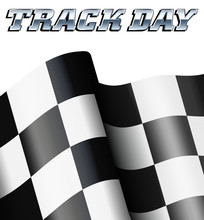 TRACK DAY Checkered, Chequered Flag Racing