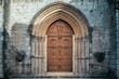 old door of basilica of St. John the Baptist, Chaumont