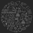 © rudut2015 - Vector doodle set of education symbols Back to school