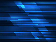 Abstract Geometric Background With Blue Stripes. Vector Illustration