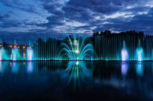 Night Magic Show Of Fountains On The Central Waterfront Roshen