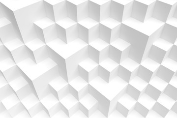 3d White Geometric Concept
